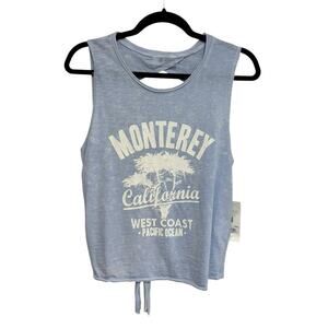 NWT Altar’d State AS Revival Monterey CA Burnout Tank in Light Blue - Size M